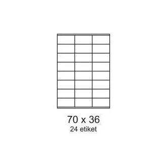 Etiketten 70x36mm 3 Reihen 24 Etiketten pro Blatt 100 Blatt Smartline