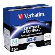 VERBATIM MDisc BD-R (5er-Pack) Juwel / 4x / 25GB