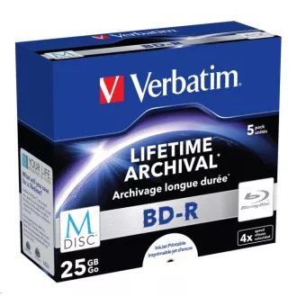 VERBATIM MDisc BD-R (5er-Pack) Juwel / 4x / 25GB VERBATIM MDisc BD-R (5er-Pack) Juwel / 4x / 25GB