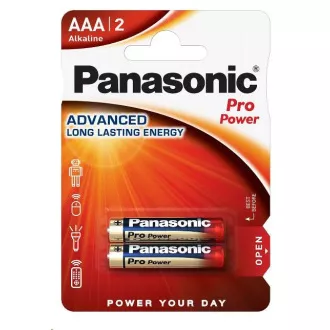 PANASONIC Alkaline Batterien Pro Power LR03PPG / 2BP AAA 1,5V (Blister 2 Stück) PANASONIC Alkaline Batterien Pro Power LR03PPG / 2BP AAA 1,5V (Blister 2 Stück)