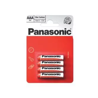PANASONIC Zink-Kohle-Batterien Rot Zink R03RZ / 4BP EU AAA 1.5V (Blister 4 Stück) PANASONIC Zink-Kohle-Batterien Rot Zink R03RZ / 4BP EU AAA 1.5V (Blister 4 Stück)