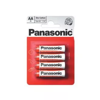 PANASONIC Zink-Kohle-Batterien Rot Zink R6RZ / 4BP EU AA 1.5V (Blister 4 Stück) PANASONIC Zink-Kohle-Batterien Rot Zink R6RZ / 4BP EU AA 1.5V (Blister 4 Stück)
