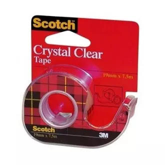 3M Scotch Crystal 19mmx7,5m Klebeband mit Abroller