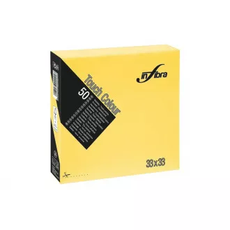 Serviettenpapier INFIBRA 2vrs. 33x33cm gelb 50Stk