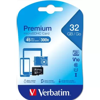 VERBATIM MicroSDHC-Karte 32GB Premium, U1