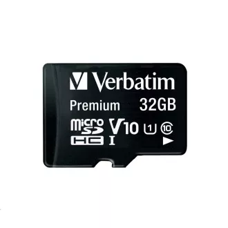 VERBATIM MicroSDHC-Karte 32 GB Premium, U1 + SD-Adapter