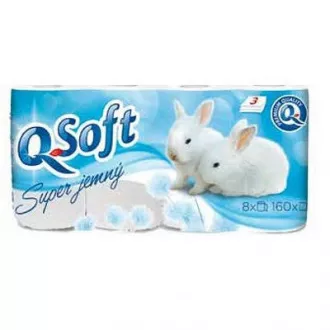 Toilettenpapier Q-SOFT 3vrs. 160tears 8pcs / Verkauf durch Packung