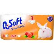 Toilettenpapier Q-SOFT 3vrs. 160tears 8pcs Pfirsich / Verkauf durch Packung