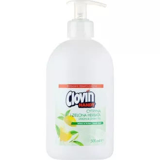 Flüssigseife Clovin Handy antibakteriell Zitrone und grüner Tee 500ml Flüssigseife Clovin Handy antibakteriell Zitrone und grüner Tee 500ml