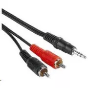 PREMIUMCORD Audiokabel 3, 5mm Klinke - 2x Cinch 3m (M/M, Stereo)