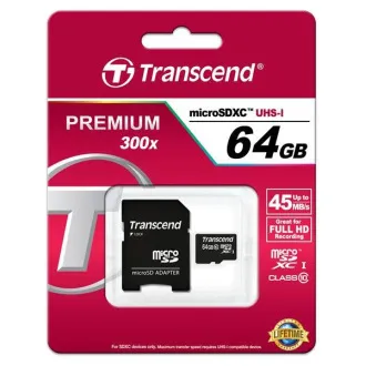 TRANSCEND MicroSDXC-Karte 64GB Klasse 10, UHS-I (45MB/s)