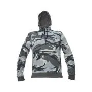 CRAMBE Kapuzen-Sweatshirt grau camouflage XS