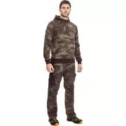 CRAMBE Kapuzen-Sweatshirt grau camouflage XS