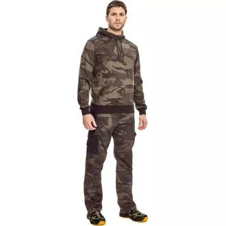CRAMBE Kapuzen-Sweatshirt grau camouflage S