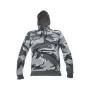 CRAMBE Kapuzen-Sweatshirt grau camouflage M