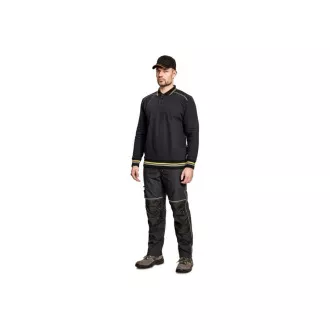 KNOXFIELD Polo-Sweatshirt anthrac / rot XS KNOXFIELD Polo-Sweatshirt anthrac / rot XS