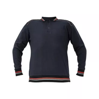 KNOXFIELD Polo-Sweatshirt anthrazit / gelb L KNOXFIELD Polo-Sweatshirt anthrazit / gelb L