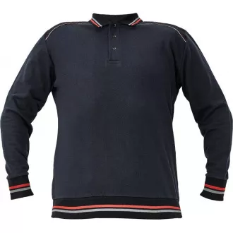 KNOXFIELD Polo-Sweatshirt anthrazit / gelb L KNOXFIELD Polo-Sweatshirt anthrazit / gelb L