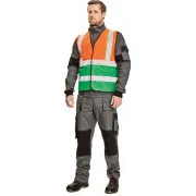 LYNX DUO Weste orange / grün XL
