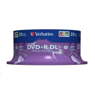 VERBATIM DVD + R (25er Pack) Double Layer / 8x / 8.5GB / Spindel