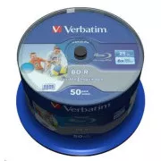 VERBATIM BD-R SL Datalife HTL (50er-Pack)Blu-Ray/Spindel/6x/25GB Wide Printable