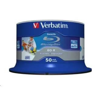 VERBATIM BD-R SL Datalife HTL (50er-Pack)Blu-Ray/Spindel/6x/25GB Wide Printable VERBATIM BD-R SL Datalife HTL (50er-Pack)Blu-Ray/Spindel/6x/25GB Wide Printable