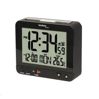 TechnoLine WT 195 - Digitaler Wecker schwarz mit Thermometer