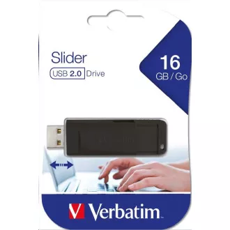 VERBATIM USB Flash Drive Store 'n' Go SLIDER 16GB - schwarz