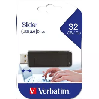 VERBATIM Flash Disk 32GB Store 'n' Go Slider, schwarz VERBATIM Flash Disk 32GB Store 'n' Go Slider, schwarz