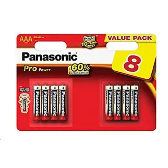 PANASONIC Alkaline-Batterien Pro Power LR03PPG / 8BW AAA 1,5V (Blister 8 Stück) PANASONIC Alkaline-Batterien Pro Power LR03PPG / 8BW AAA 1,5V (Blister 8 Stück)