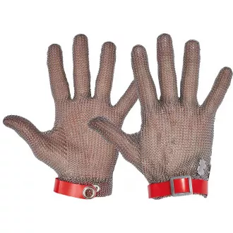 Handschuhe-Stahl, beidhändig, ohne Stulpe weiß S