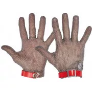 Handschuhe-Stahl, beidhändig, ohne Ärmel rot M