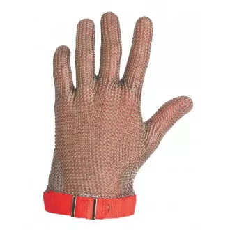Handschuhe-Stahl, beidhändig, ohne Ärmel rot M