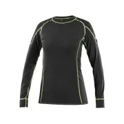 REWARD-T-Shirt, Funktionsshirt, langärmelig, Damen, schwarz-grün, Größe M
