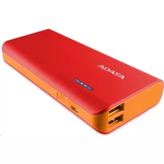 ADATA PowerBank PT100 - externer Akku für Handy / Tablet 10000mAh, rot / orange