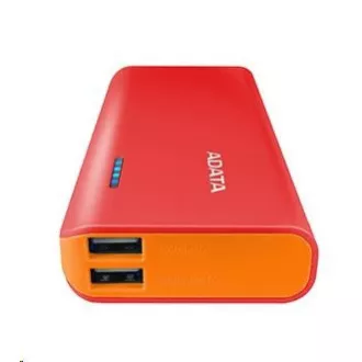 ADATA PowerBank PT100 - externer Akku für Handy / Tablet 10000mAh, rot / orange