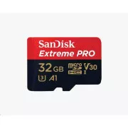 SanDisk MIcroSDHC-Karte 32GB Extreme PRO (100MB/s, Klasse 10 UHS-I V30) + Adapter