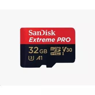 SanDisk MIcroSDHC-Karte 32GB Extreme PRO (100MB/s, Klasse 10 UHS-I V30) + Adapter