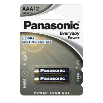 PANASONIC Alkaline Batterien Everyday Power LR03EPS / 2BP AAA 1,5V (Blister 2 Stück)
