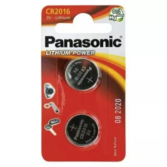 PANASONIC Lithiumbatterie (Knopf) CR-2016EL / 2B 3V (Blister 2 Stück)