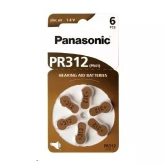 PANASONIC Zink-Luft-Batterie PR-312 (41) / 6LB AA 1, 2V (Blister 6 Stück)