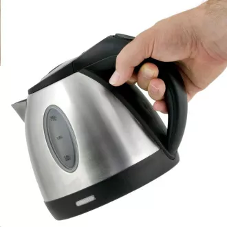 VIGAN WK12X elektrischer Wasserkocher, 1, 2 l, 1630 W, Anti-Kalk-Filter, Edelstahl