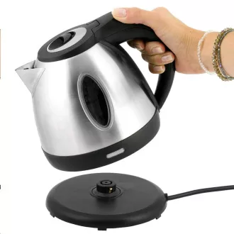 VIGAN WK12X elektrischer Wasserkocher, 1, 2 l, 1630 W, Anti-Kalk-Filter, Edelstahl