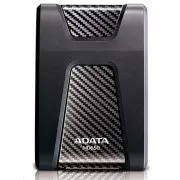 ADATA Externe HDD 2TB 2, 5" USB 3.1 DashDrive Durable HD650, schwarz (Gummi, stoßfest)