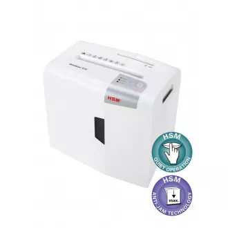HSM Aktenvernichter ShredStar S10 Weiß (Schnittgröße 6mm, DIN P-2 (2))
