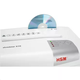 HSM Aktenvernichter ShredStar X10 Weiß (Schnittgröße 4, 5x30mm, DIN P-4 (3))