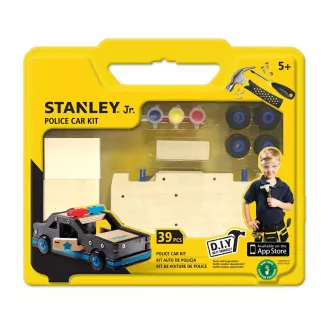 Stanley Jr. OK096-SY Baukasten, Polizeiauto, Holz