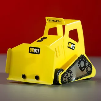 Stanley Jr. OK017-SY Baukasten, Bulldozer, Holz
