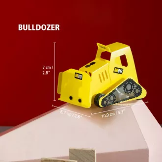 Stanley Jr. OK017-SY Baukasten, Bulldozer, Holz