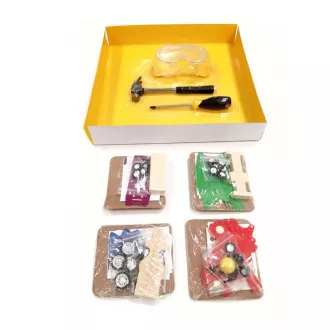 Stanley Jr. U001-K04-T03-SY Satz mit 4 Autos, Schraubendreher und Hammer Stanley Jr. U001-K04-T03-SY Satz mit 4 Autos, Schraubendreher und Hammer
